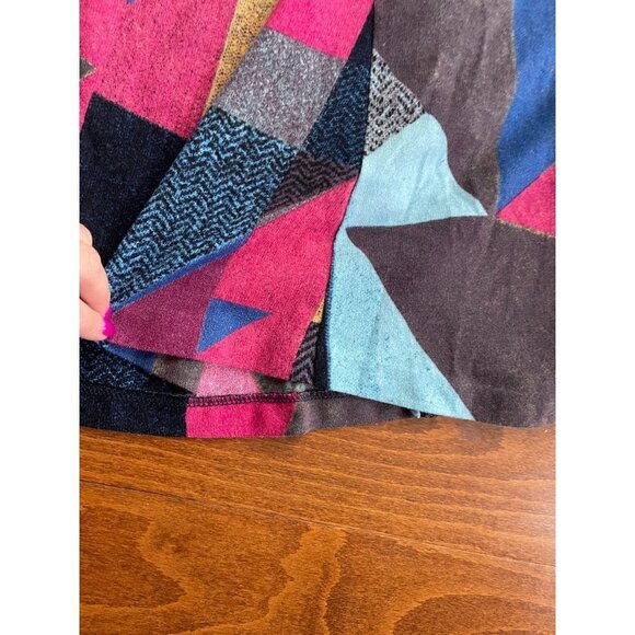 Maeve Anthropologie Colorblock Mini Skirt Flared A-Line Pleated Lined Stretch S - Picture 3 of 8